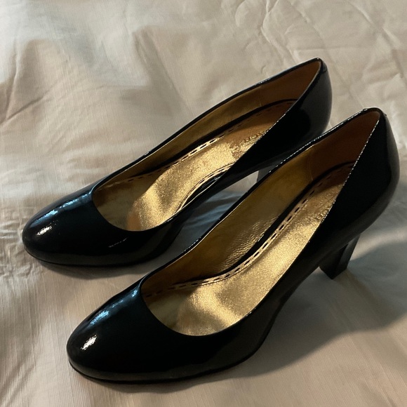 Coach Black Patent Leather Heels - Picture 1 of 11